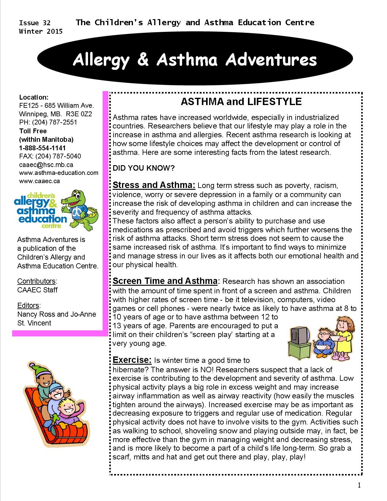 Winter Newsletter 2015